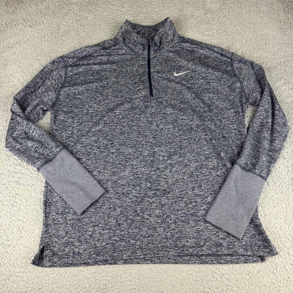 Nike Running Element 1/4 Zip Top Women's Gray Atmosphere Grey AA4631-036 Large